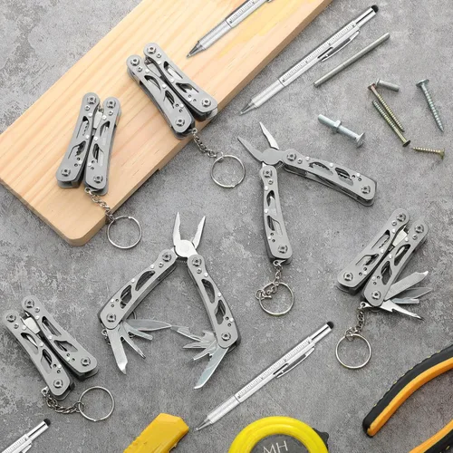 Vista 6 de 12 piezas de múltiples herramientas a granel para el Día del Padre para hombres, bolígrafo multiherramienta 6 en 1, alicates multiherramienta
