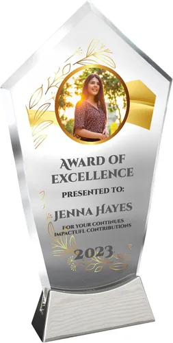 Vista 12 de Placa de vidrio personalizada de 9 1/4 pulgadas, placa personalizada como premios y trofeos, placas de vidrio para premios como jubilación