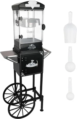 Vista 13 de Máquina comercial de palomitas de maíz con carrito, máquina de palomitas de maíz para cine con hervidor de 16 onzas, control de 3 interruptores