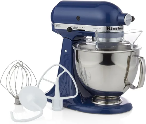 Vista 6 de KitchenAid KSM150PSCV Artisan Series Batidora de pie de 5 cuartos con escudo vertedor - Caviar