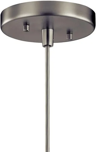 Vista 8 de Kichler Avery 9.75" 1 Luz Mini Colgante con Vidrio Semillado Transparente en Bronce Oldee®