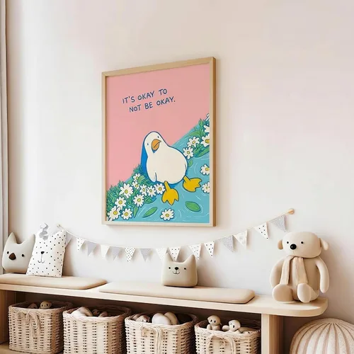 Vista 2 de Póster de pared para habitación de niños, póster de animales lindos de 12 x 16 pulgadas, sin marco, para habitación de niños y niñas, habitación