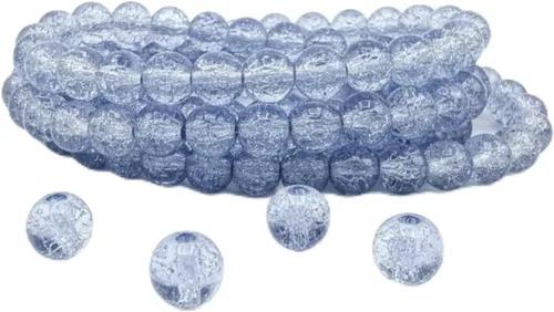 Vista 29 de DandS ltd Cuentas de cristal agrietadas para la fabricación de joyas, champán, pulseras vibrantes de bricolaje, collares, aretes, suministros
