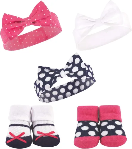 Vista 20 de Hudson Baby Conjunto de regalo de diadema y calcetines para niña