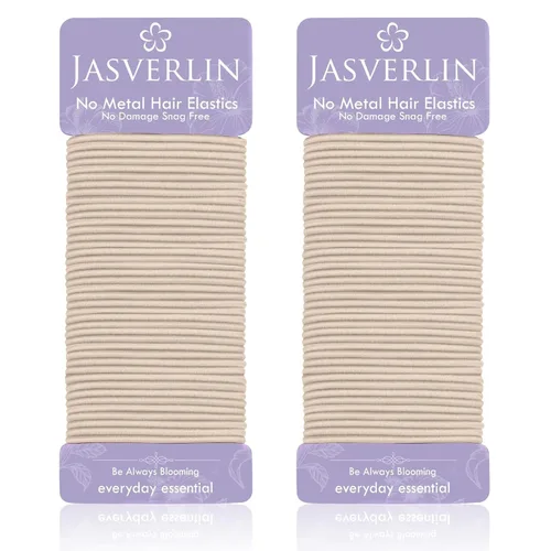 Vista 14 de JASVERLIN Ligas pequeñas para el cabello, elásticos sin daños, sin tirones, bandas trenzadas para mujeres y niñas, accesorios para corbatas finas a