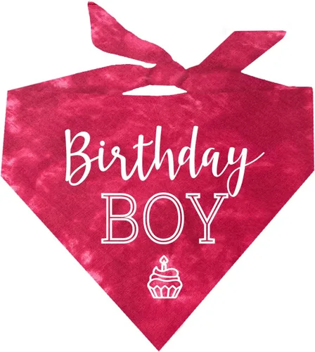 Vista 15 de Bandana de cumpleaños para niño con cupcakes para perro, 100% algodón, fabricada en Estados Unidos, cumpleaños, Pawty, tema de fiesta, suministros