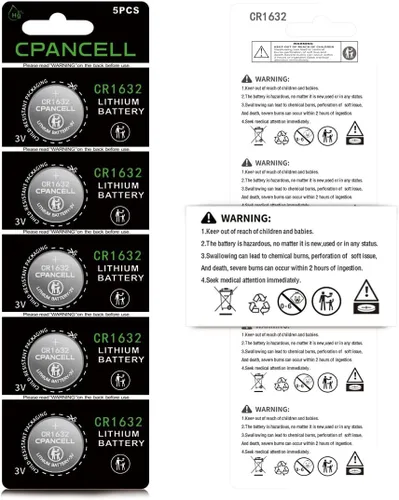 Vista 7 de CPANCELL Baterías de litio CR1632 3V Batería de alta capacidad (5 unidades)