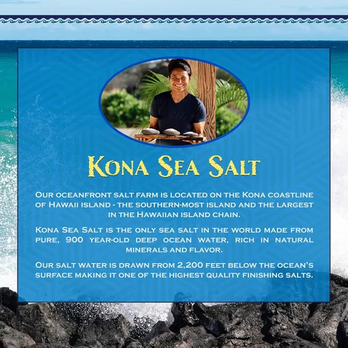 Vista 8 de Pure Kona - Recambio de sal marina profunda, 6 onzas, pura y premium, 100% sal marina profunda hawaiana Kona