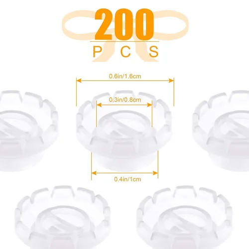 Vista 3 de Taza de anillo de pegamento para pestañas [200 unidades] con 2 ranuras para suministros de extensión de pestañas, copa de anillo de flor con 2