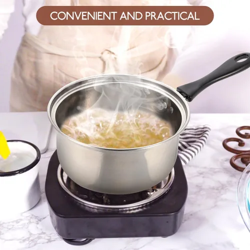 Vista 3 de LABRIMP 1 juego de acero inoxidable con mango largo antiadherente multifunción para sopa, pasta y avena, apto para lavavajillas, olla de calefacción