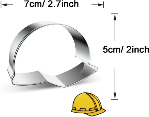Vista 2 de Cortador de galletas con forma de sombrero de seguridad para casco