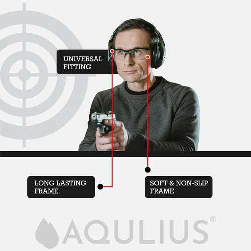 Vista 5 de Aqulius 3pk Shooting Glasses - Safety Glasses - Eye Protection for Shooting Range, Tactical Shooting Goggles Lente transparente W negro
