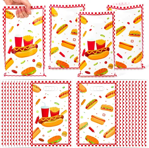 Vista 43 de Bolsa de Regalo para Primera Fiesta de Cumpleaños Oso 50Pcs Bolsas de Dulces y Regalos con Oso Marrón Dulces y Golosinas para Fiesta Temática Oso