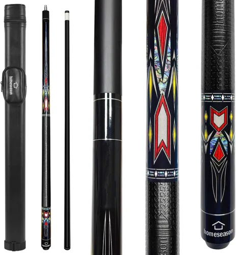 Vista 6 de HomeSeason 58" Pool Cue Stick 18oz Billiard Birch Wood 13mm Tip Cue Sticks Professional Low Deflection Pool Sticks with Cue Case