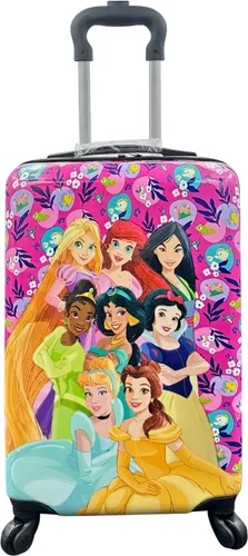 Vista 2 de Fast Forward Maleta de mano ligera con licencia para niños, de lado duro, de 20 pulgadas, Multi colorido, Princesa
