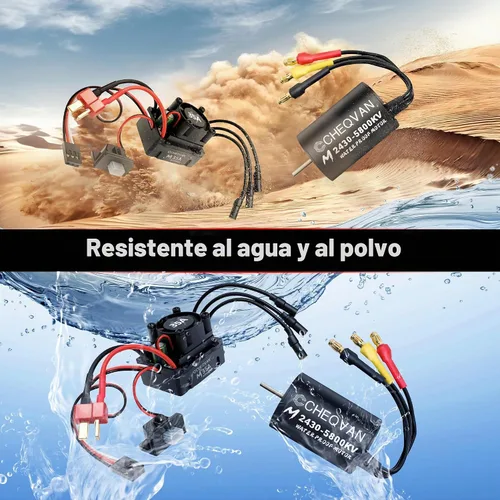 Vista 6 de Motor sin escobillas RC y combo ESC 35A para escala 1/16 18 2430