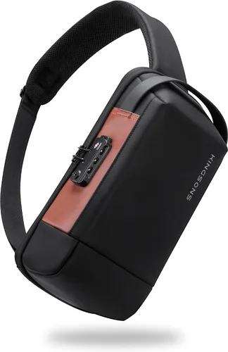 Vista 6 de KINGSONS Bolso cruzado para hombres y mujeres, pequeño, cruzado, casual, de viaje, pequeño, deportivo, senderismo, ciclismo, día (azul claro)