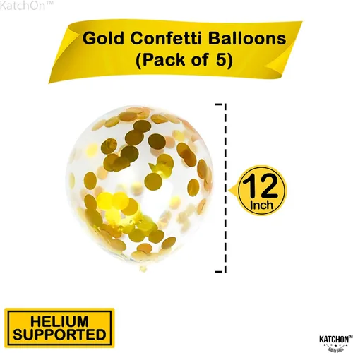 Vista 5 de KatchOn - Globos dorados en forma de números con látex, set de 0 a 9, varios tipos