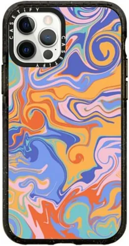 Vista 26 de Funda CASETiFY Impact Case para iPhone 12 / iPhone 12 Pro - Aries Moross - Sticker - Negro Transparente
