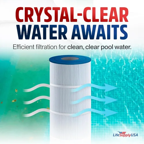 Vista 4 de LifeSupplyUSA Filtro de repuesto para piscina Pleatco Pentair CCP320, PCC80-PAK4, Unicel C-7470, R173573, Filbur FC-1976, 178580, 817-0081