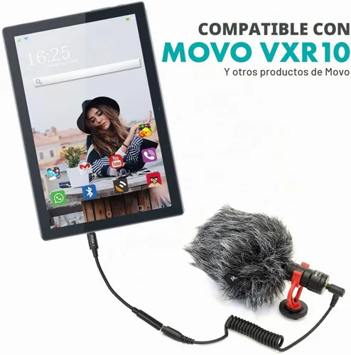 Vista 6 de Movo UCMA-1 Cable adaptador de micrófono TRS hembra de 0.138 in a conector USB tipo C Dongle - Compatible con Samsung Galaxy, Pixel, Moto, HTC, iPad