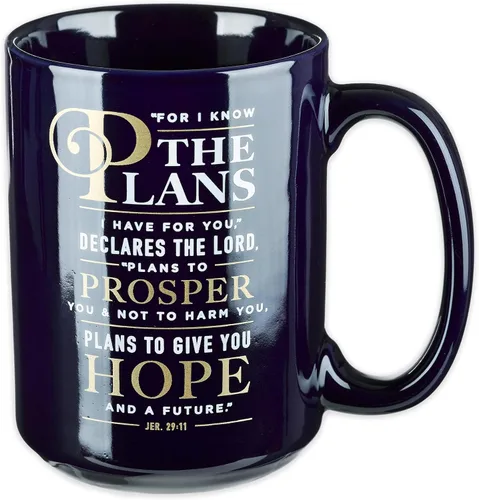 Vista 13 de Christian Art Gifts Taza grande de cerámica inspiradora con escritura bíblica para café y té para hombres: Versículo bíblico que anima al hombre