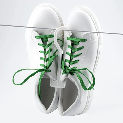 Vista 5 de IFAMIO Paquete de 20 perchas de plástico blanco para secado de zapatos, ligeras, duraderas, resistentes, de secado rápido, ideales para el hogar
