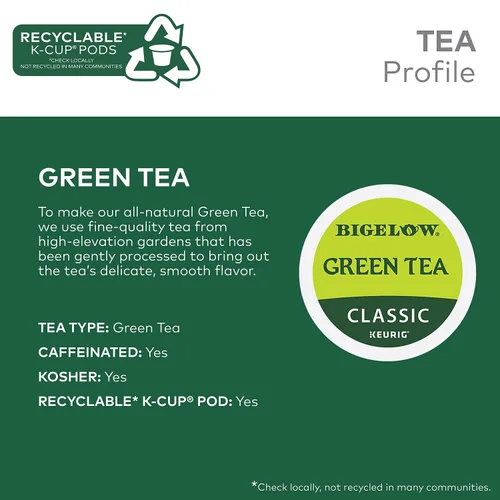 Vista 8 de Bigelow Green Tea Keurig Cápsulas K-Cup de una sola porción, 24