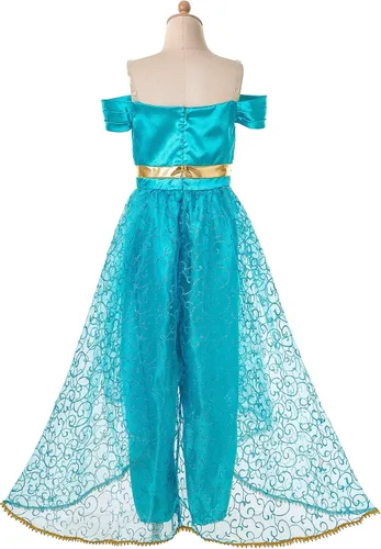 Vista 3 de Maoluo Vintage Disfraz de princesa árabe para niñas vestido de cosplay elegante para fiesta de Halloween