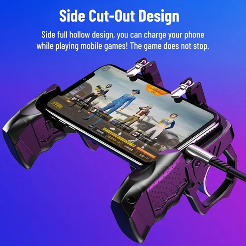 Vista 6 de Diyeeni Mobile Game Controller, Cell Phone Game Joystick Gamepad, with Aim Fire Buttons, for 4.7 to 6.5 Inch Phone, Realistic Gaming Experience