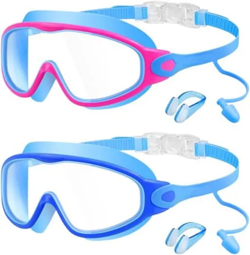 Vista 20 de Teamoda Gafas de natación antivaho con clip de nariz y tapones para los oídos
