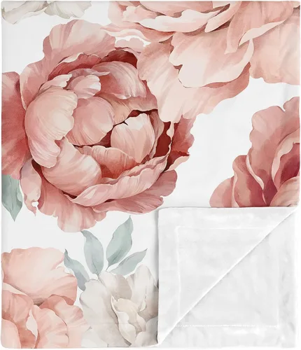 Vista 14 de Sweet Jojo Designs Manta suave para bebé (rosa/gris bohemio floral) para niñas, bebés, recién nacidos, niños pequeños, 30 x 36 pulgadas, manta