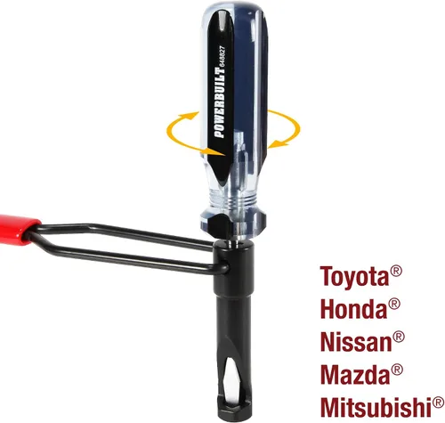 Vista 3 de Powerbuilt herramienta de ajuste de tuerca de válvula de 10 mm, perno de ajuste de válvula ranurada, Honda, Nissan, Toyota, motores de vehículos