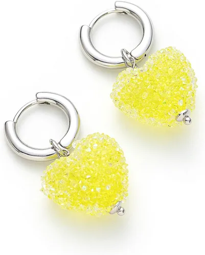 Vista 2 de C.Paravano Aretes de aro de oro de 18 quilates y plata esterlina para mujer