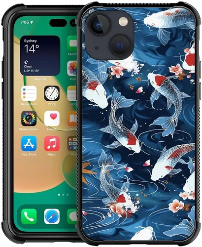 Vista 10 de Compatible con iPhone 13 Mini, diseño de H Art Cat Pattern, H Funda protectora de TPU resistente a arañazos y golpes para iPhone 13 Mini de 5.4