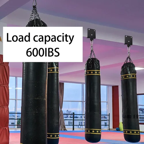 Vista 5 de WUWEOT Percha para bolsas pesadas, soporte resistente para bolsa de boxeo, rotación de 360°, soporte de gancho de madera para entrenamiento