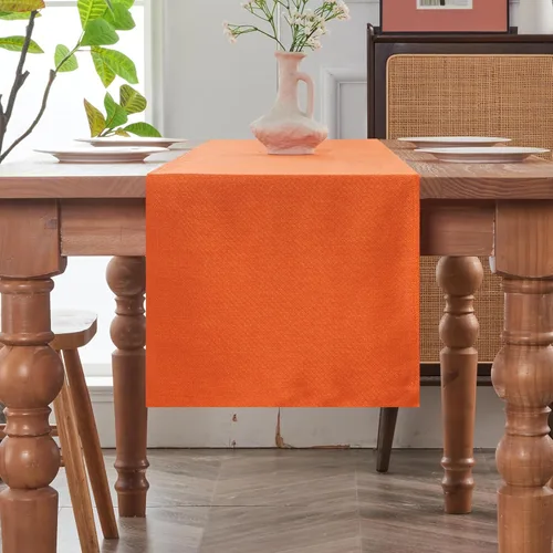 Vista 22 de BALCONY & FALCON Camino de mesa con borlas, lavable a máquina, caminos de mesa decorativos de lujo para el hogar para comedor, fiestas, banquetes