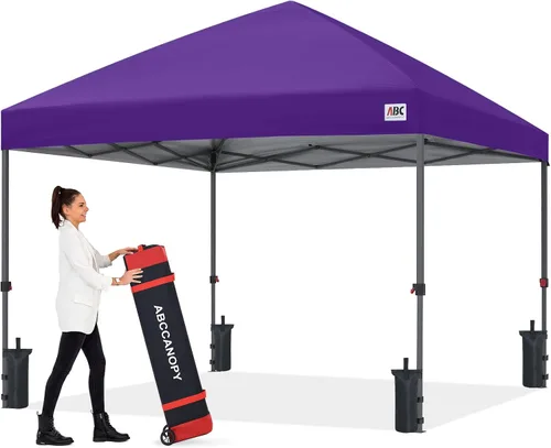Vista 29 de ABCCANOPY Tienda de campaña desplegable de 10 x 10, protección contra la Beige