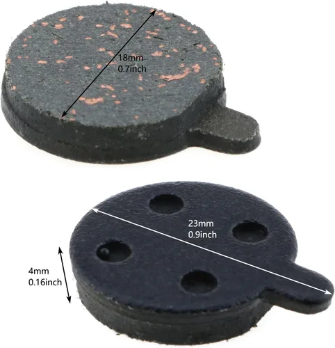 Vista 3 de 2 pares de pastillas de freno semi-metálicas pastillas de freno de disco de freno para scooter eléctrico