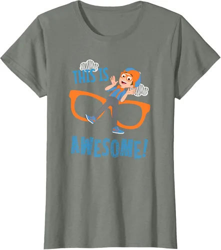 Vista 11 de Blippi This is Awesome Glasses - Camiseta talla S Azul Pastel