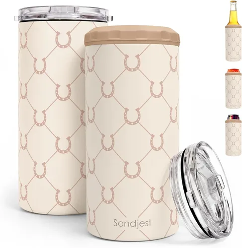 Vista 11 de SANDJEST Vaso para Amantes de los Libros Estante 4 en 1 Vaso de 12 oz Enfriador de Lata Coozie Vaso delgado de acero inoxidable Regalo