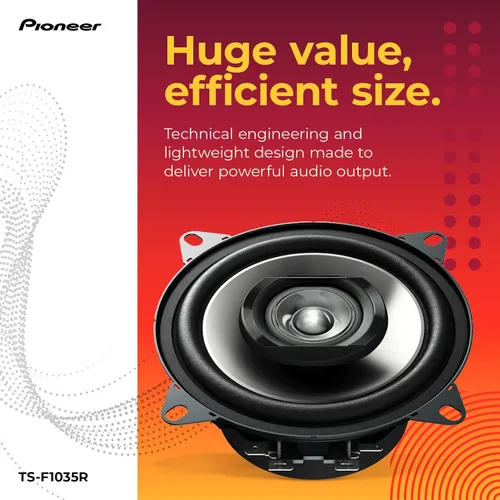 Vista 3 de PIONEER F-Series TS-F1035R - Altavoces de 2 vías de 4 pulgadas (par) - 150 W máximo, sonido equilibrado + agudos suaves, gran reemplazo original
