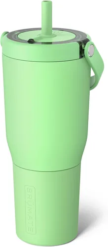 Vista 30 de BrüMate Resa - Vaso de viaje 100% a prueba de fugas de 25 onzas con asa y pajilla, popote SoftSip flexible, funda de silicona para mayor