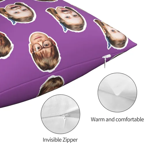 Vista 5 de Funda de almohada personalizada con nombre de foto, regalos personalizados para mamá, papá, hombres, mujeres, él, ella, fundas de cojín