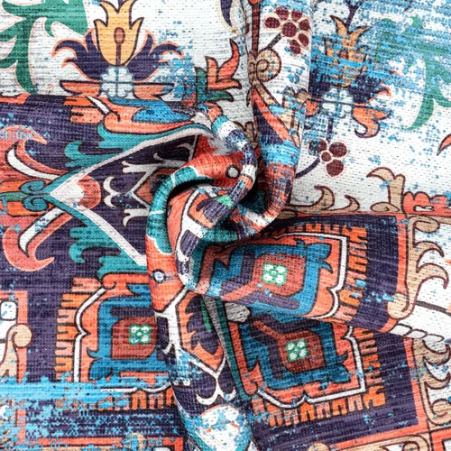 Vista 27 de GLN Rugs Traditional Collection - Alfombra de felpilla lavable a máquina, tradicional lavable, antideslizante, alfombra de felpilla de pelo corto