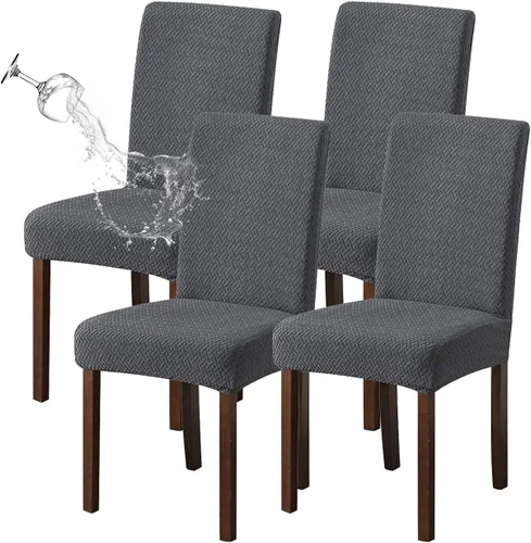 Vista 26 de Genina Fundas impermeables para sillas de comedor, cocina, fundas para sillas de comedor Parson (beige, 2 unidades)