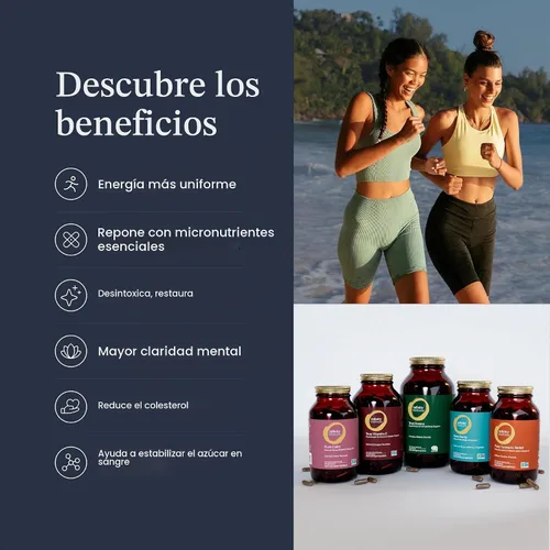 Vista 6 de Infinity Wellness True Greens - Tarro en polvo de jugo verde a base de algas azules con 28 superalimentos orgánicos, sin rellenos ni pastos, energía