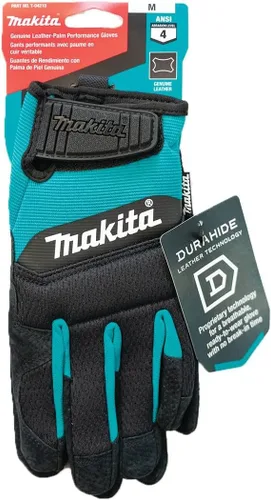 Vista 7 de Makita Guantes de trabajo unisex 100% auténticos de piel y palma