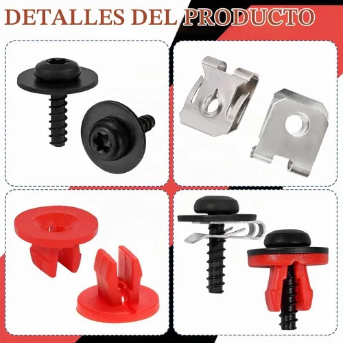 Vista 3 de Kit de clip de sujeción para protección contra salpicaduras de 10pcs