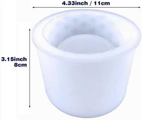 Vista 3 de Molde de silicona para florero, moldes de resina para florero, molde de resina para hacer manualidades, florero, decoración del hogar Estereoscópico